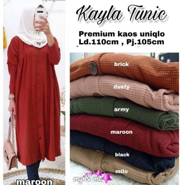 Kayla tunik / tunik terbaru /gamis rajut / gamis tunik