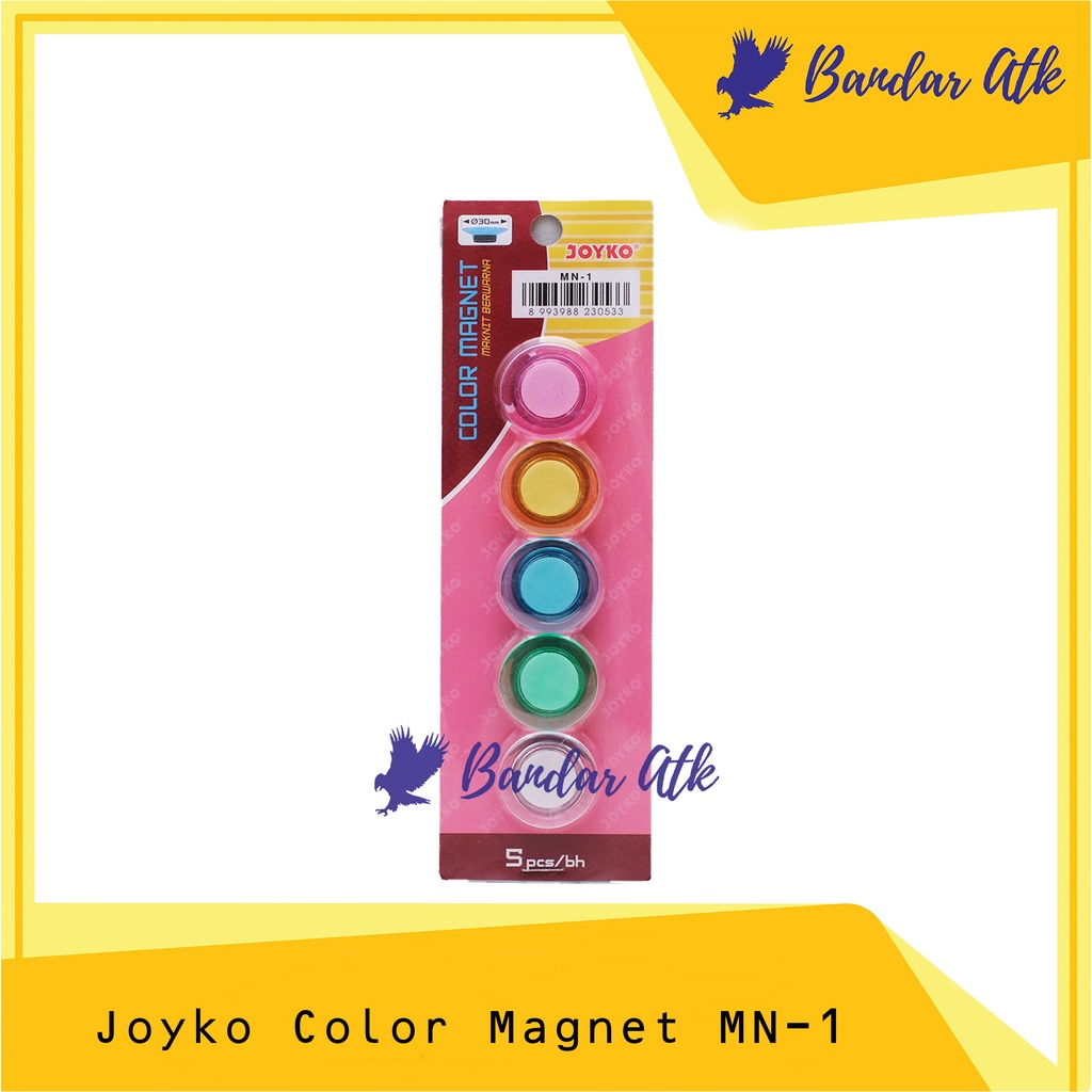

Magnet Papan Tulis Whiteboard Kulkas Joyko MN 1 3 cm Bulat Transparan [1 PACK]