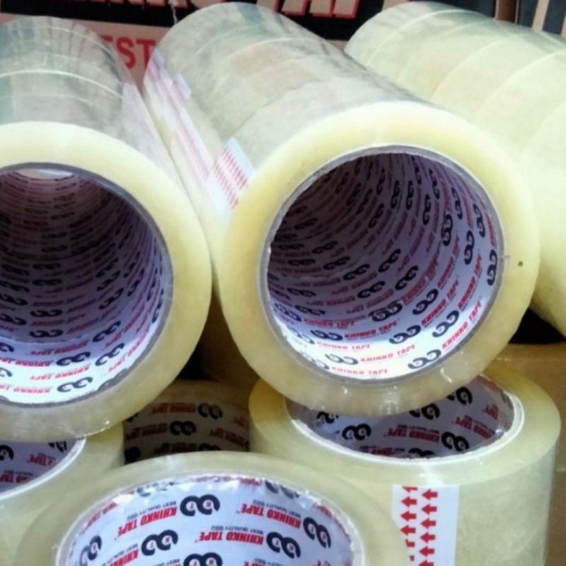 LAKBAN KHINKO TAPE ISOLASI BENING &amp; COKLAT 90 yard full meter (isolasi 2 INCH)