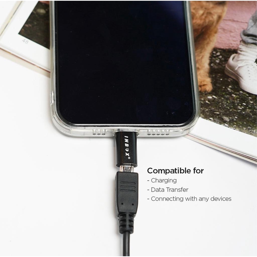 Sambungan Charger USB Micro ke Lightning / Converter Charger Usb Micro to Lightning INBOX Original