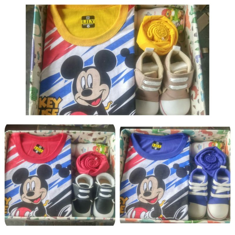 Kado bayi baru lahir/parsel sambang bayi - COWOK- ready sesuai gambar.-Mickey