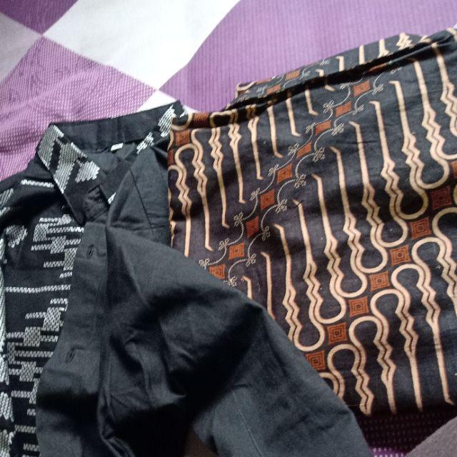 Atasan Batik Kemeja Pria Sogan Modern Parang Padi Kenongo Batik Ipnu-ippnu Risna Batik Hrb026
