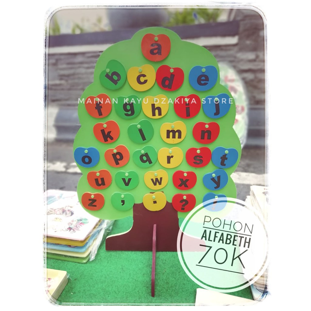 MAINAN KAYU EDUKASI POHON HURUF