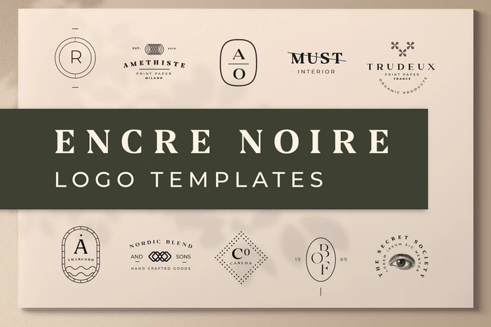 Encre Noire Logo Template - Photoshop &amp; Illustrator