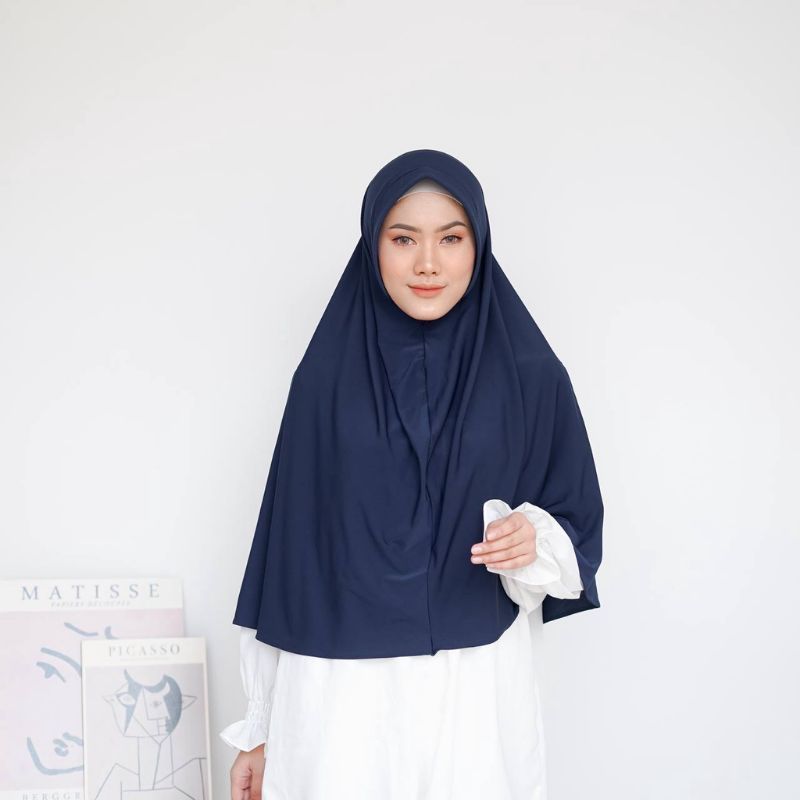 Jilbab Instan Simple Pad Jersey (L) | Bergo Hamidah Pad non Tali (L) |Hijab Instan Jumbo
