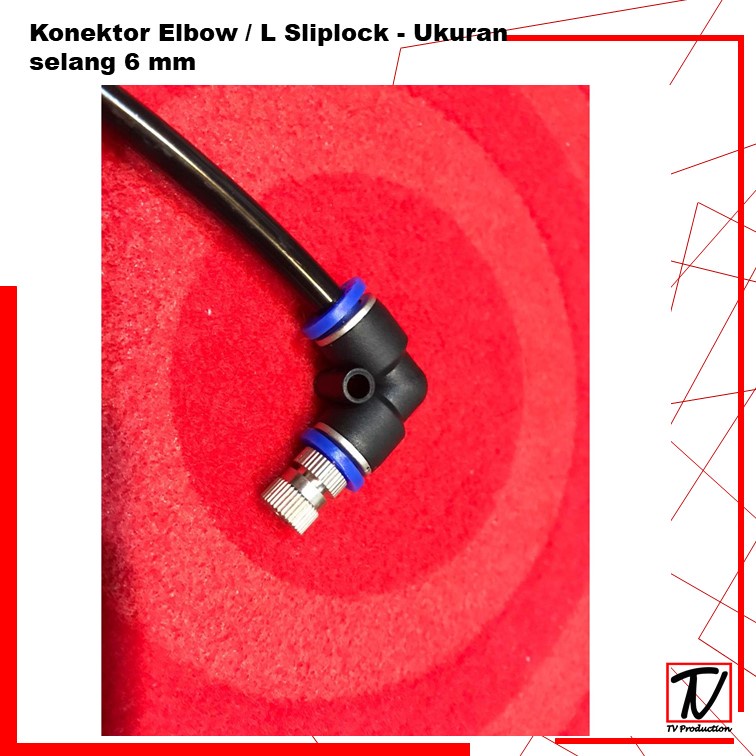 Konektor Elbow / L Sliplock - Ukuran selang 6 mm