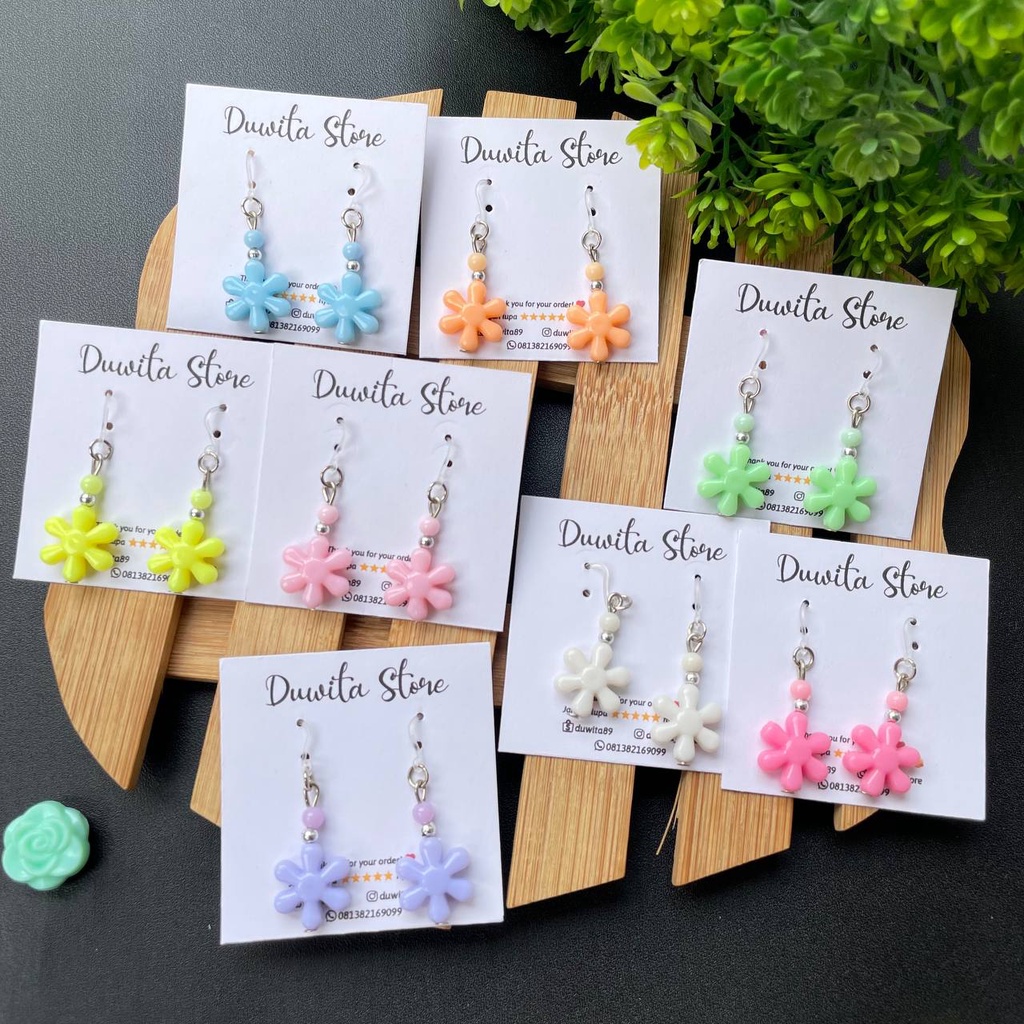 HANDMADE ANTING ANAK/DEWASA KAITAN PLASTIK MOTIF KINCIR