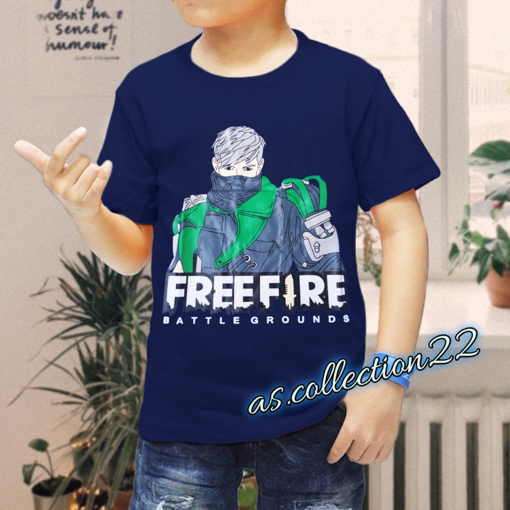 KAOS Anak Karakter FREE FIRE Atasan 1-10 Tahun