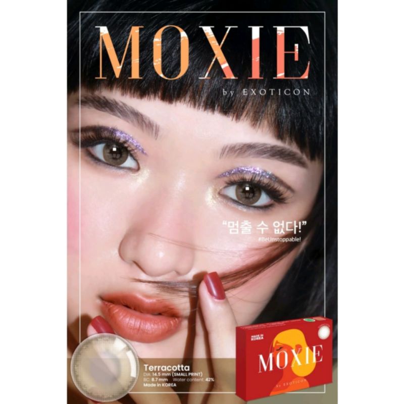 Softlens X2 MOXIE 14.5 MM by Exoticon warna TERRACOTTA NORMAL Soflen MOXIE 14.5MM Normal by Exoticon Softlen Soflens Warna