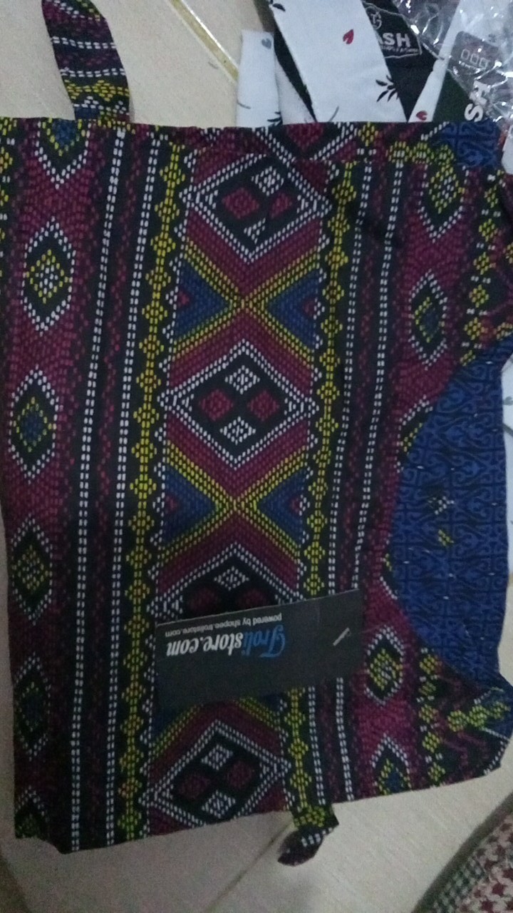 Trolis Grosir Batik Blouse Wanita Atasan Cewek Goe Orange Coklat Merah Biru Seragam Batik Trolistore