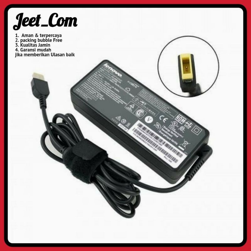 CHARGER CASAN LENOVO 20V 4.5A USB 90 WATT THINKPAD X240 CARBON E440 YOGA ORIGINAL