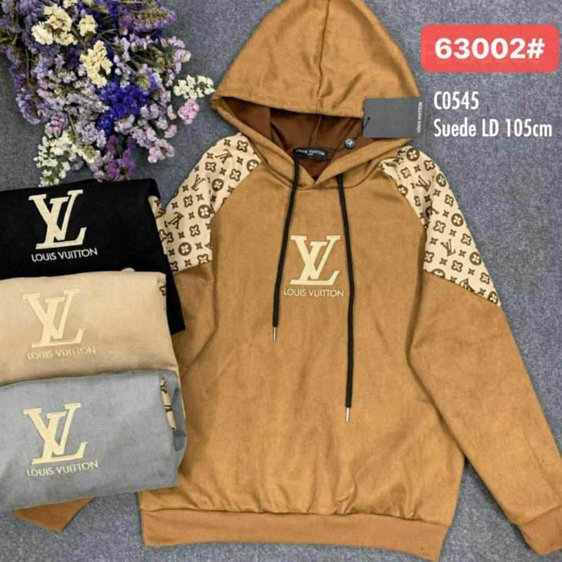 Jaket Suede Wanita-Sweater Suede-Sweater Suede Import-Sweater LV-Sweater LV Premium Wanita