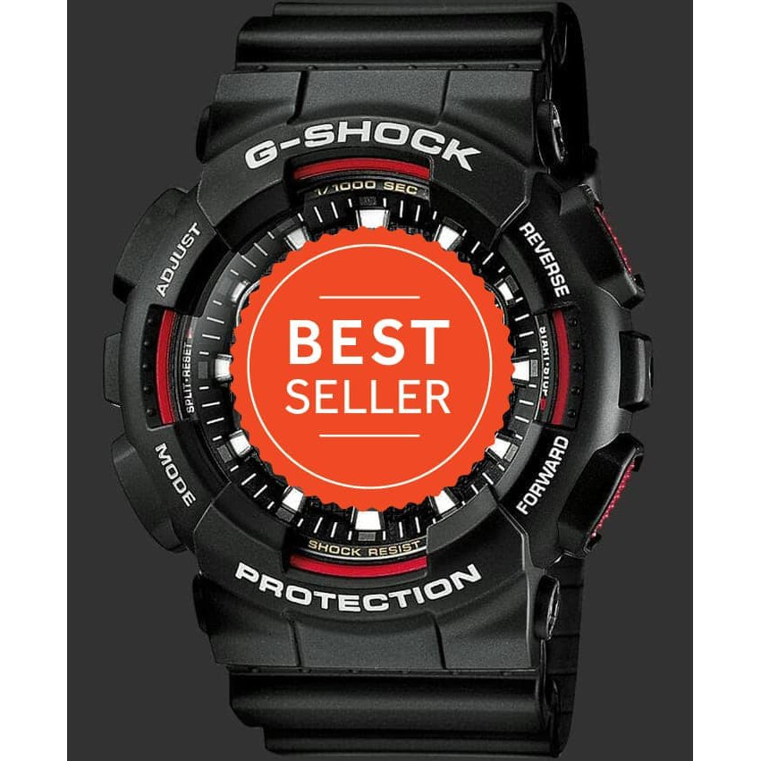 Jam Tangan Casio G-Shock / Gshock GA-100 bLACK Red
