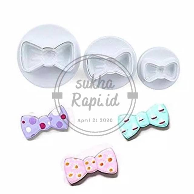 (SKR) Cetakan Kue Kering Pita Alat Dekorasi Kue Plunger Cutter