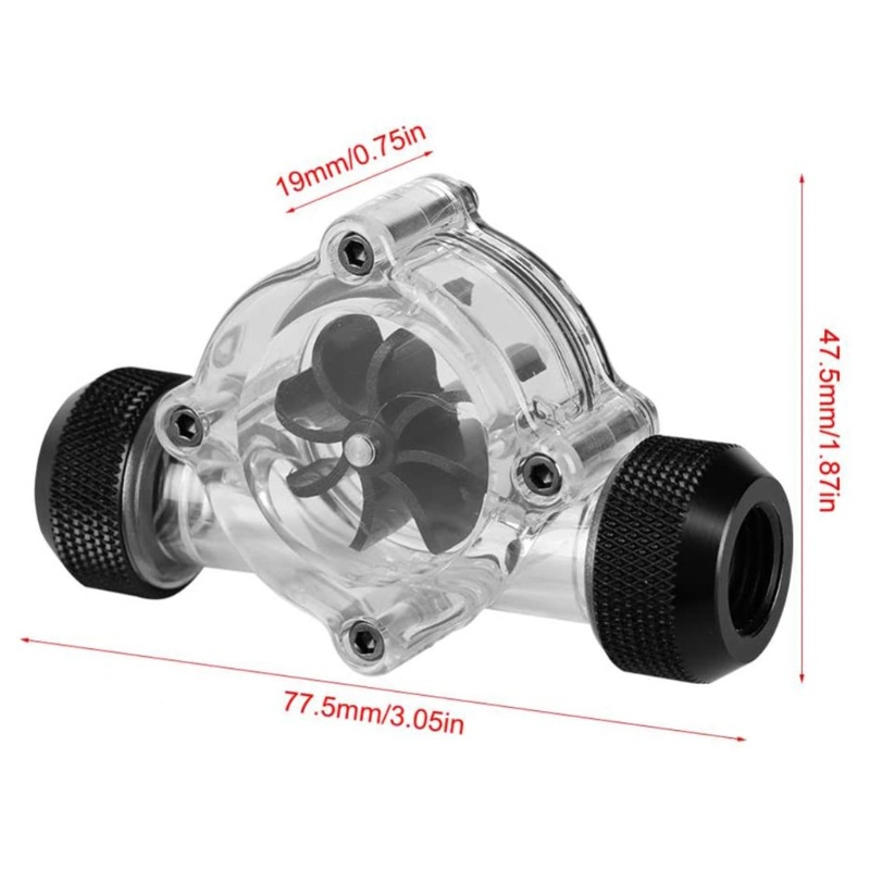 Bt Digital PC Water Cooling System 8imeller Untuk Turbin Flow Meter G1/4Benang Po