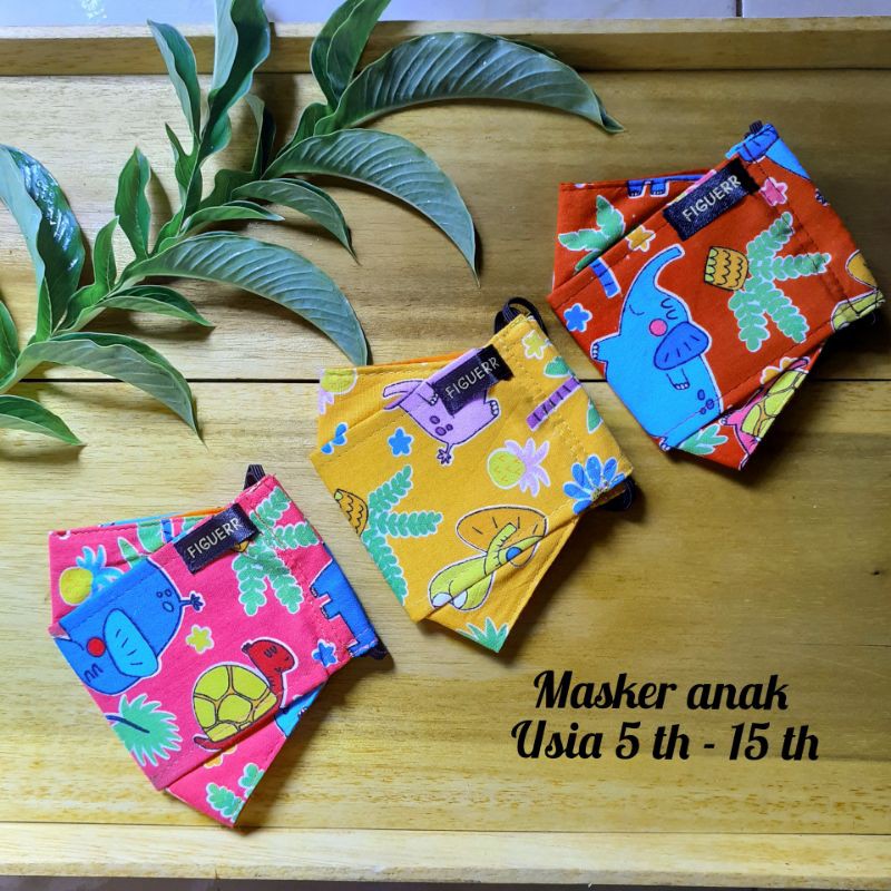 MASKER ANAK MOTIF 3D 3 LAPIS / MASKER ANAK KARAKTER 3D