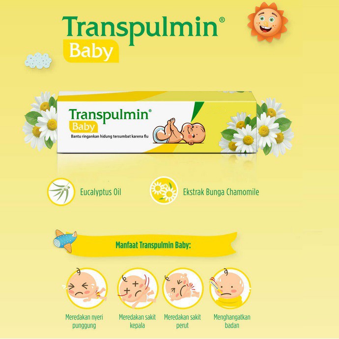 Transpulmin Baby Cream Lembut Buat Bayi Ketika Batuk Pilek Flu 10 g