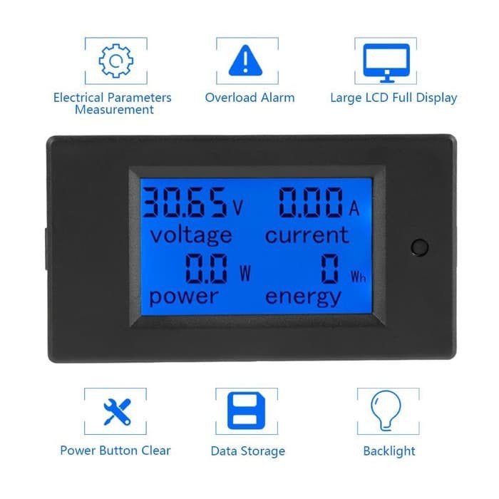 Voltmeter Ammeter Wattmeter Engergymeter DC 100V 100A with Shunt