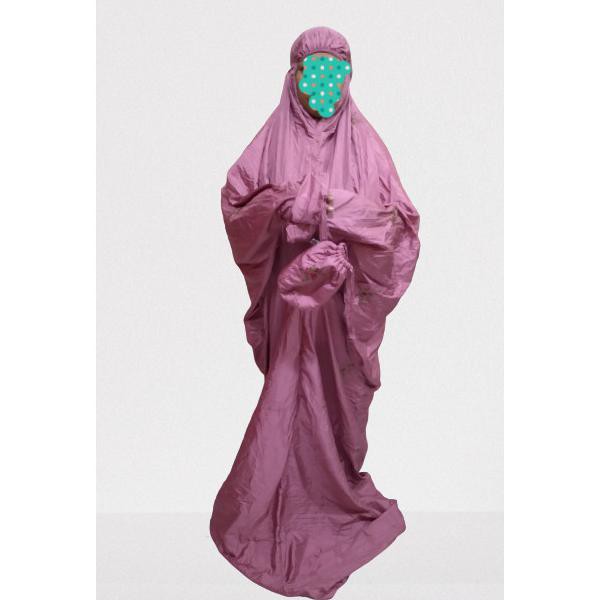 Ori&Terjamin Mukena Traveling Parasut Terusan/Langsungan Bahan Adem Dihiasi Bordir - Putih