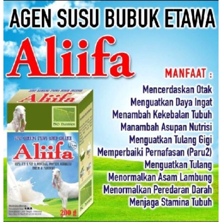 

Susu kambing bubuk etawa aliifa 1001 MANFAAT dan BERKHASIAT!