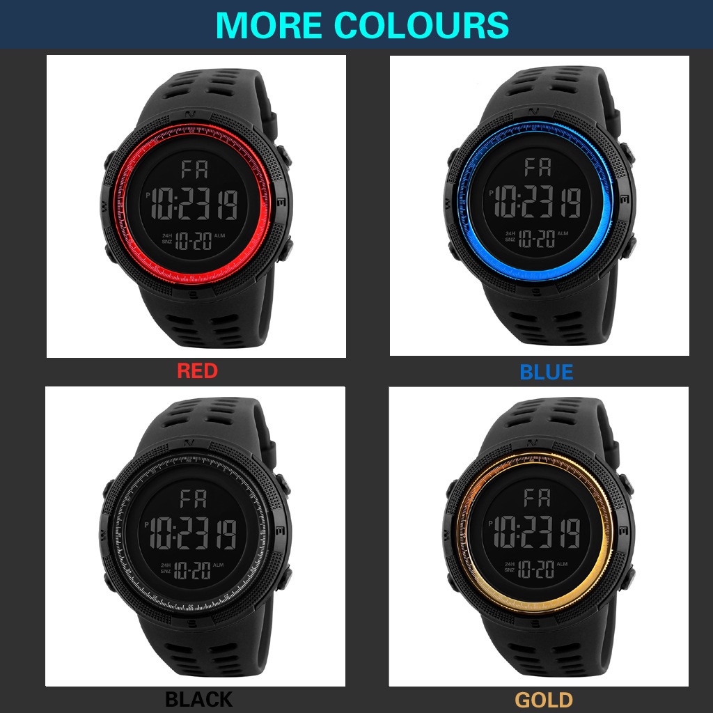 BISA COD Jam Tangan Sport Digital Pria Casual 1251 Tahan Air