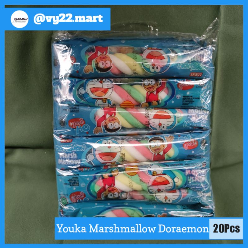 

Youka Yuka Marshmallow Doraemon isi 20Pcs Kenyal Manis