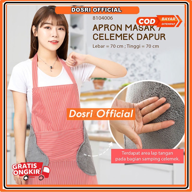 [BISA COD] 1 Pcs Celemek Masak Anti Air / Apron Masak Premium Waterproof