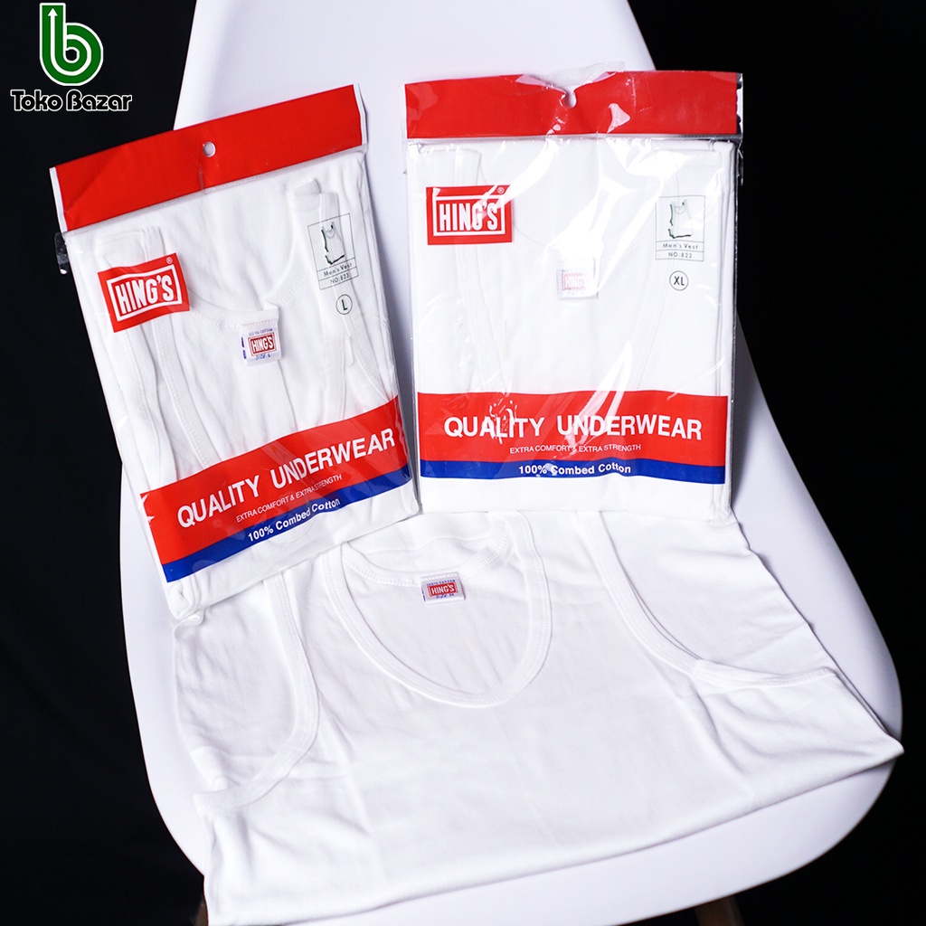 Hings Kaos Singlet Pria | Baju Dalam Pria | Singlet Putih Pria | Isi 1 Pcs | Quality Underwear | No.