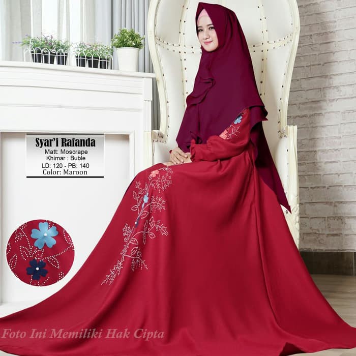 GAMIS SYARI RAFANDA MARON Berkualitas