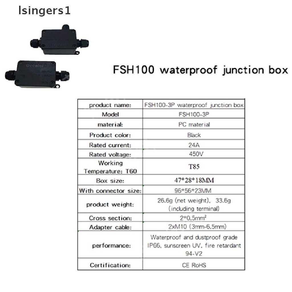 (lsingers1) Kotak Junction Box Elektrik Anti Air / UV Bahan Plastik Untuk Outdoor