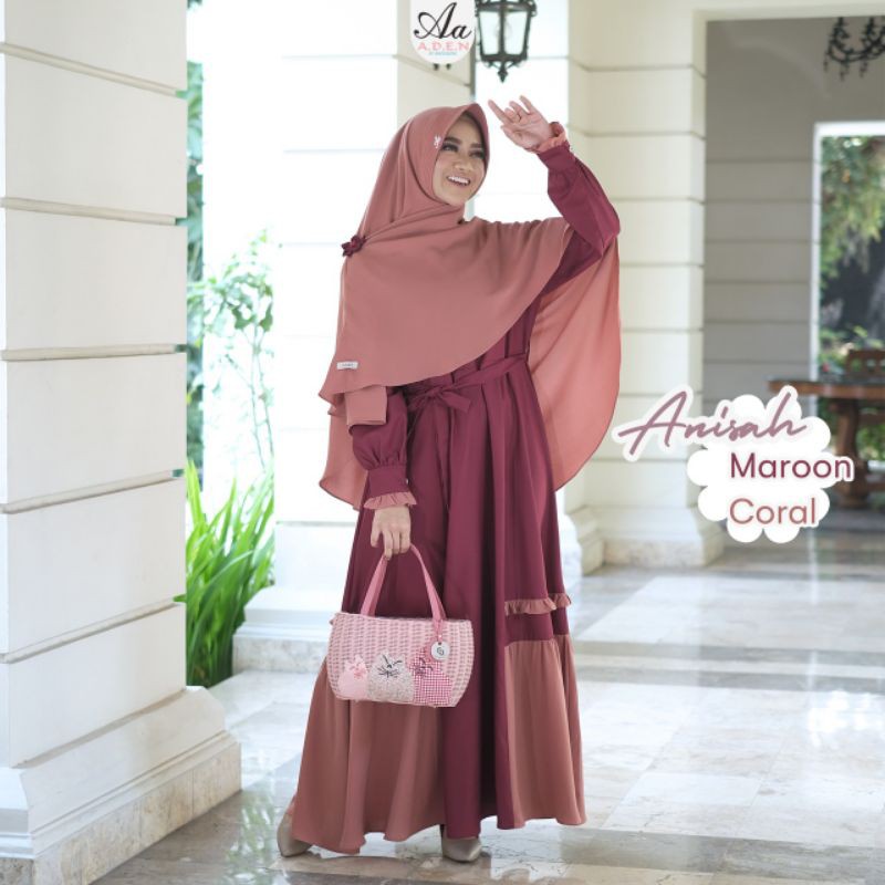 ANISAH DRESS SET BY ADEN HIJAB / GAMIS SET KHIMAR BY ADEN