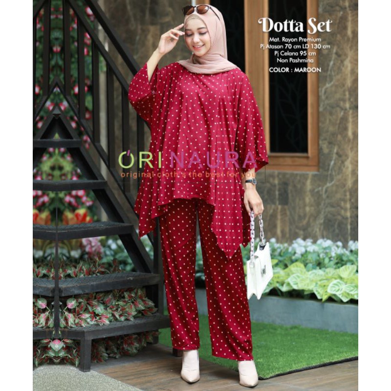 ONE SET DOTTA ORIGINAL ORI NAURA/ SETELAN TIE DYE/SETELAN BAJU JUMBO BIGSIZE LD 130