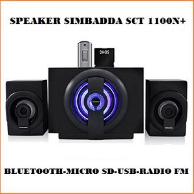 SPEAKER BLUETOOTH Simbadda CST 1100N+ / Simbada CST-1100 / CST1100N plus - Support USB MICROSD RADIO