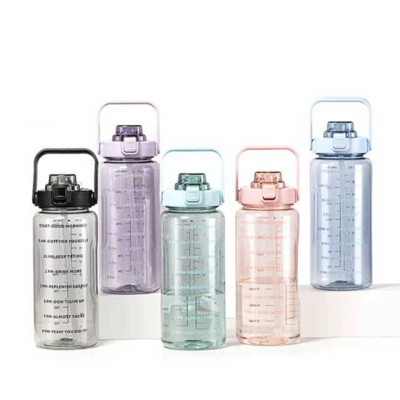 Botol Minum 2 Liter/Botol Minum Transparan/Botol Minum Bening Motivasi-6