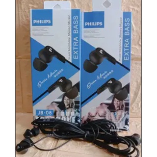 HEADSET PHILLIPS JB 08 EXTRA BASS HANDSFREE EARPHONE