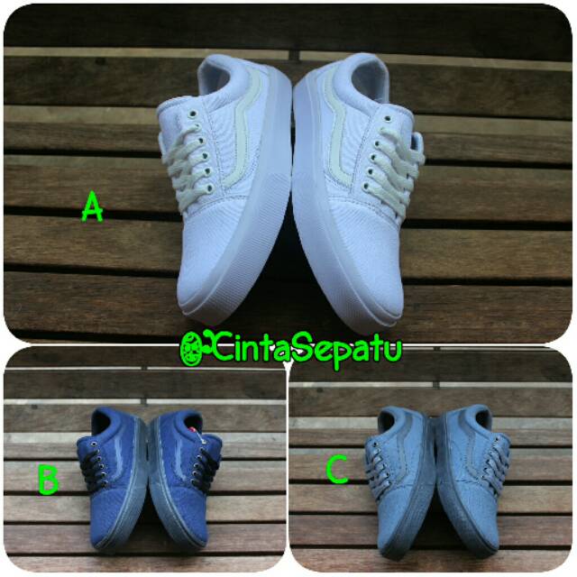 VANS AUTHENTIC FULL BLACK HITAM POLOS WHITE PUTIH OLDSKOOL ERA SK8 PREMIUM BNIB ICC IFC DT