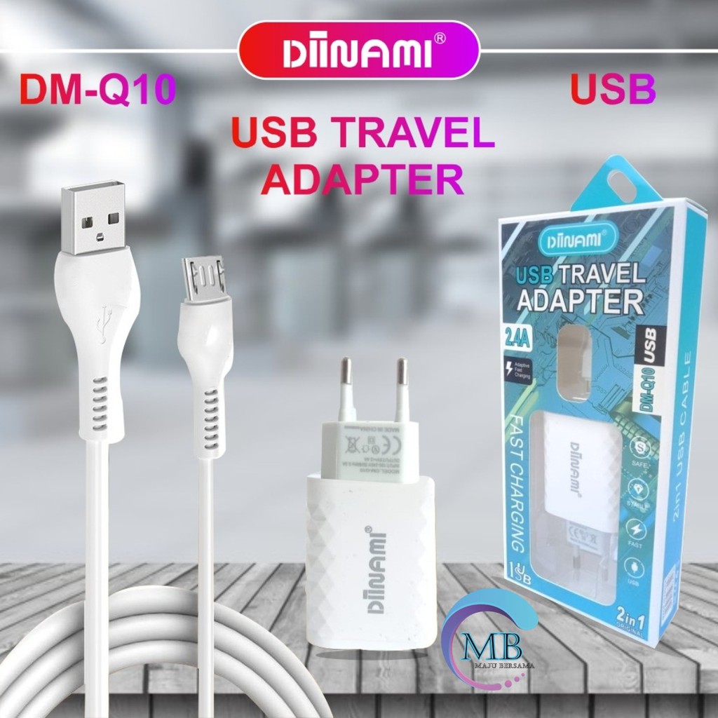 BM058 Diinami Q10 Cashan charger original 2.4Amper Samsung oppo xiaomi realme Vivo Free kabel Micro MB959