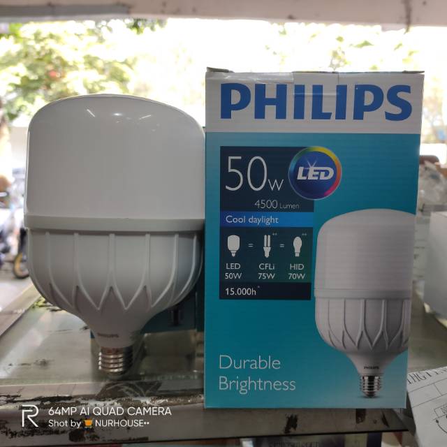 bohlam philips lampu led 50 watt jumbo