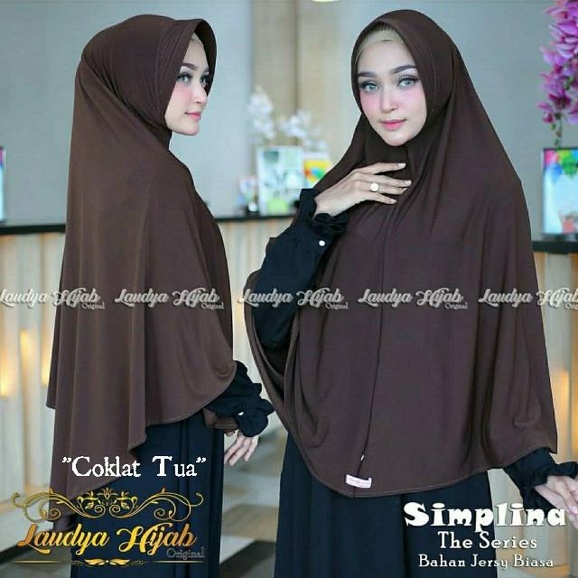 Jilbab simplina syari ori laudya / JIlbab Instan / Bergo Syari Simplina Hijab Instan-8