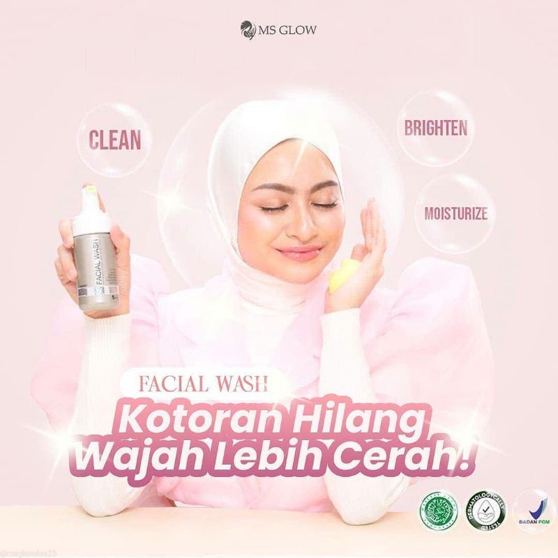 MS GLOW FACIAL WASH MS GLOW SABUN MS GLOW ORIGINAL (ADA BARCODE UTUH)