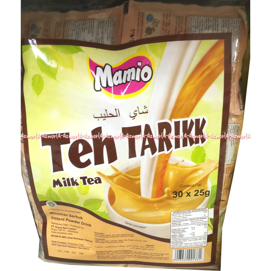 Mamio Teh Tarik Minuman Serbuk Teh Tarik Instan Sachet 30sachet Malaysia Mamyo Mamioo