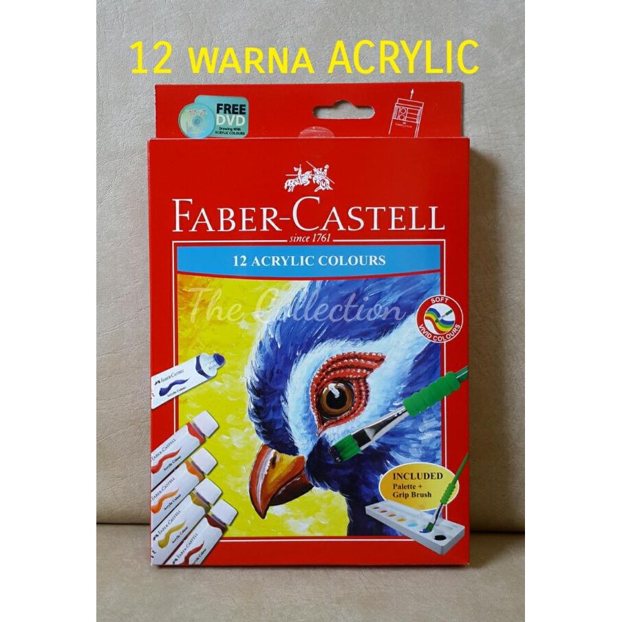 

Langsung ATC-729 ATK0234FC Cat Acrylic 12 warna 572312 Faber Castel akrilik impasto art