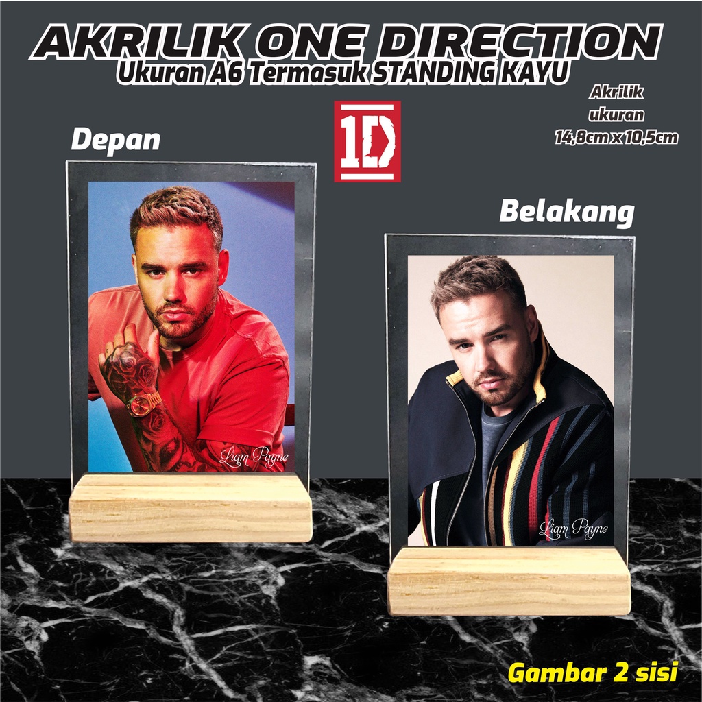 Akrilik Photo ONE DIRECTION // GAMBAR 2 SISI FULL LAMINASI