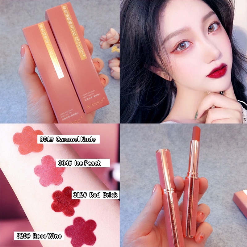 Lipstik Elegant Melembabkan Bibir Lipstik Beauty Glazed Mate Velet Lipstick