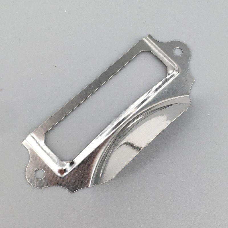 

91mm42mm Silver metal Drawer Label Pull Frame File Cabinet Handles Name Card Holder