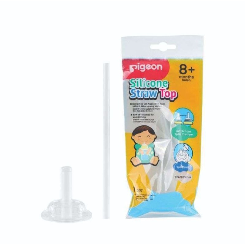 Pigeon Silicone Straw Top for Slim Neck Bottle