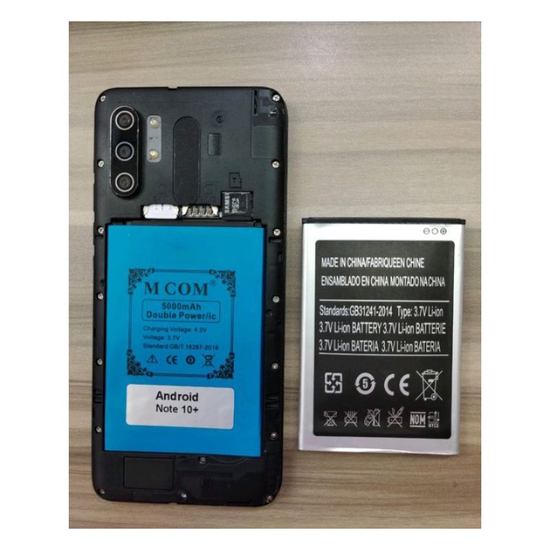Batree  Baterai Double Power Mcom Android Note 10+ 10 Plus new