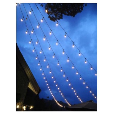 Kabel fitting lampu cafe gantung 30 meter 60 fitting filamen outdoor