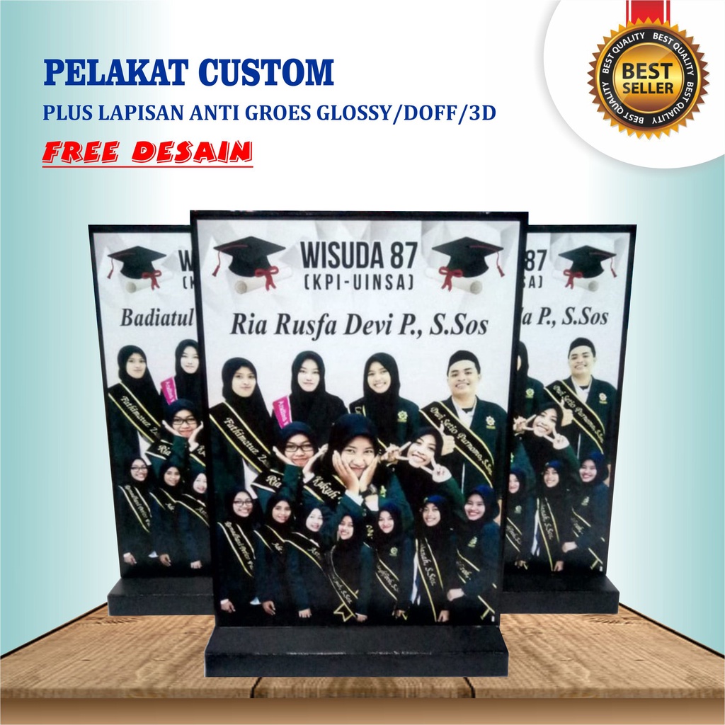 Bisa COD Plakat kayu plakat kenangan plakat cinderamata plakat custom PKL plakat kenang kenangan van