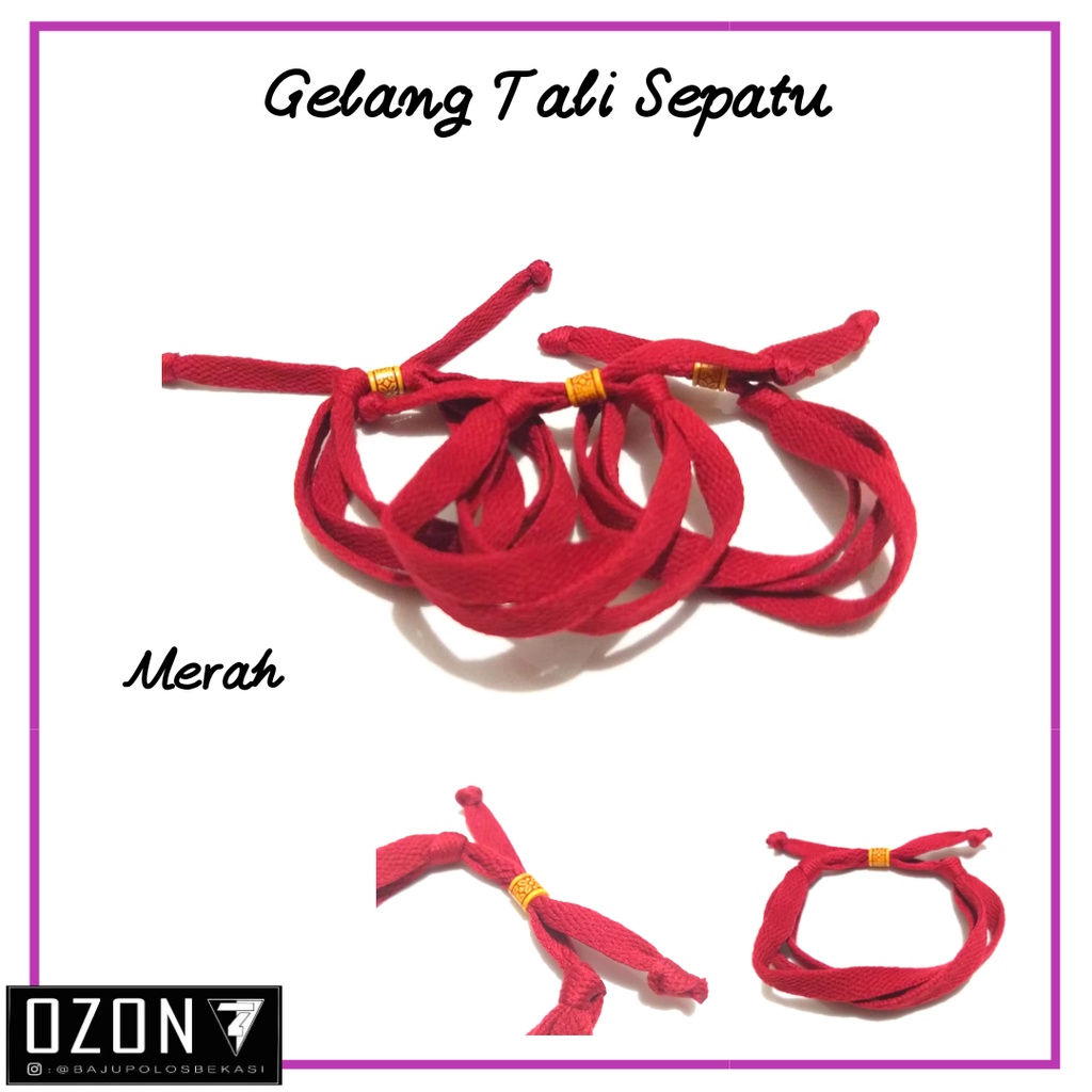 Gelang Tali Sepatu Pria dan Wanita Gelang Tali Prusik Paracord Motif Polos Gunung Outdoor